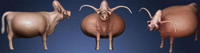 3D model Demented Cow (STL)